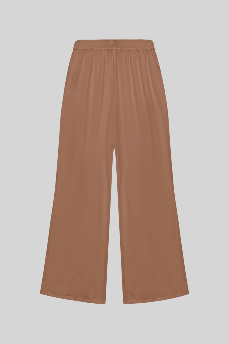 Crepe Viscose Wide Leg see through Trousers