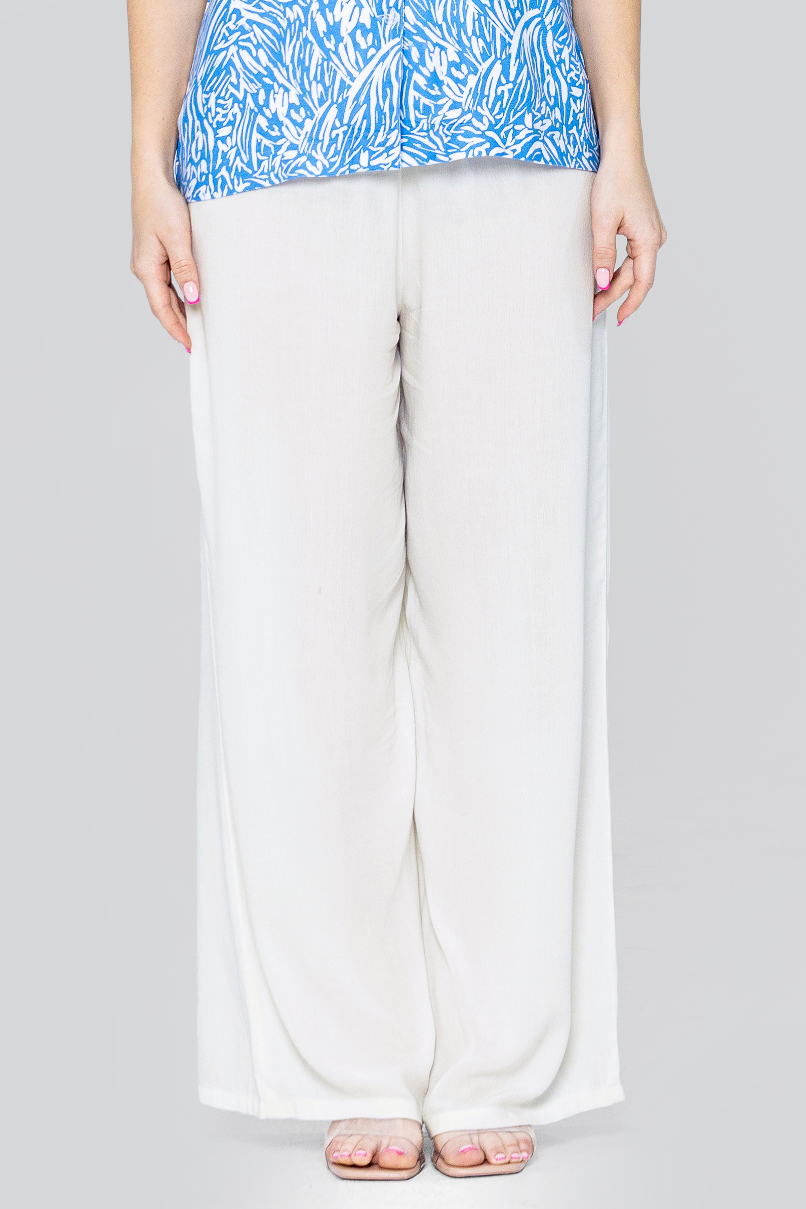 Crepe Viscose Wide Leg see through Trousers