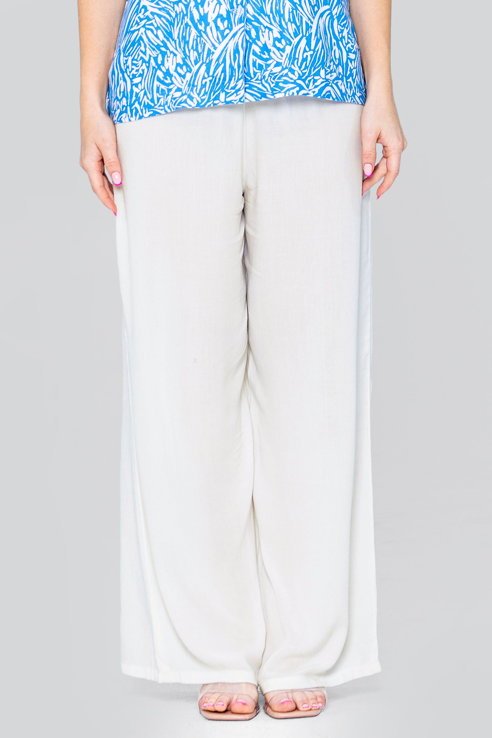 Crepe Viscose Wide Leg see through Trousers