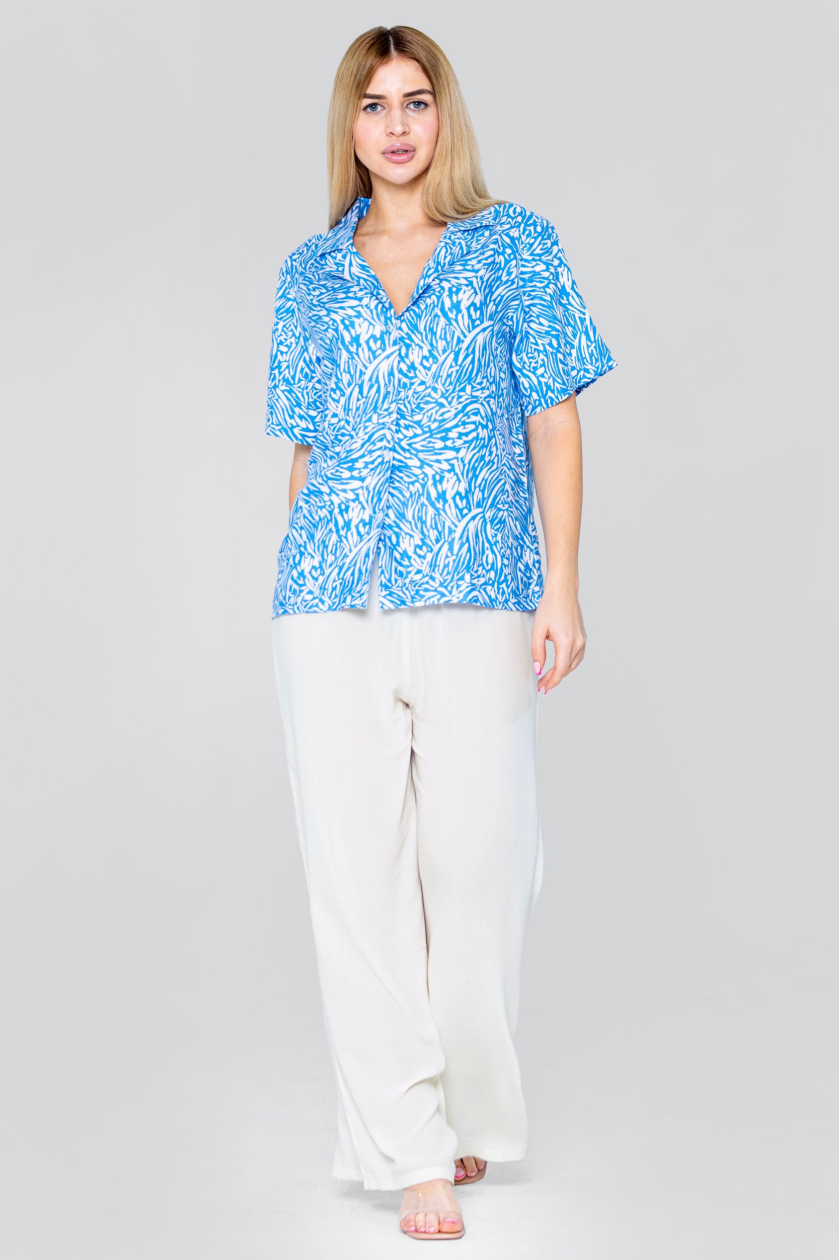 Crepe Viscose Wide Leg see through Trousers