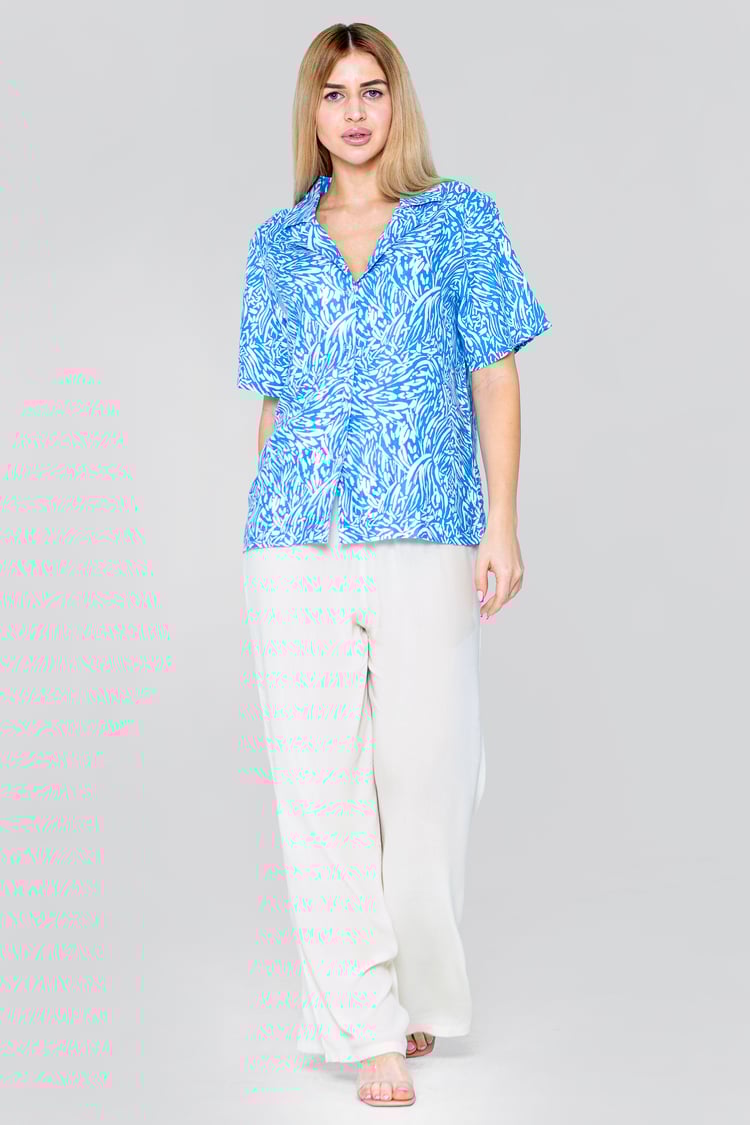 Crepe Viscose Wide Leg see through Trousers