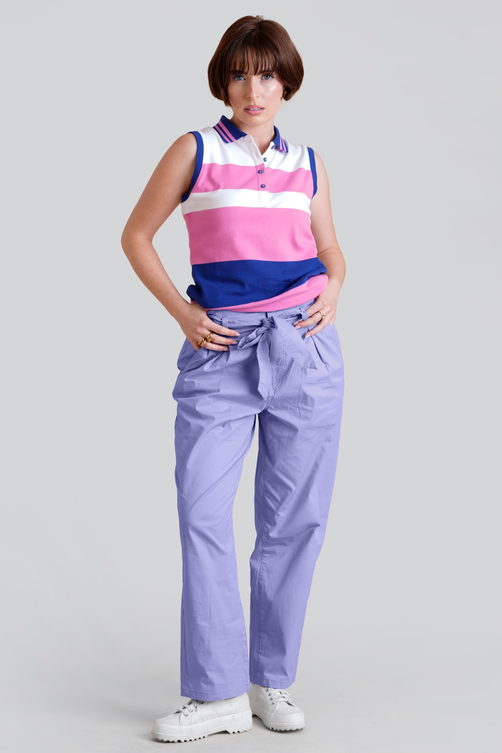 Regular Fit Cotton Stretch Dobby Trouser