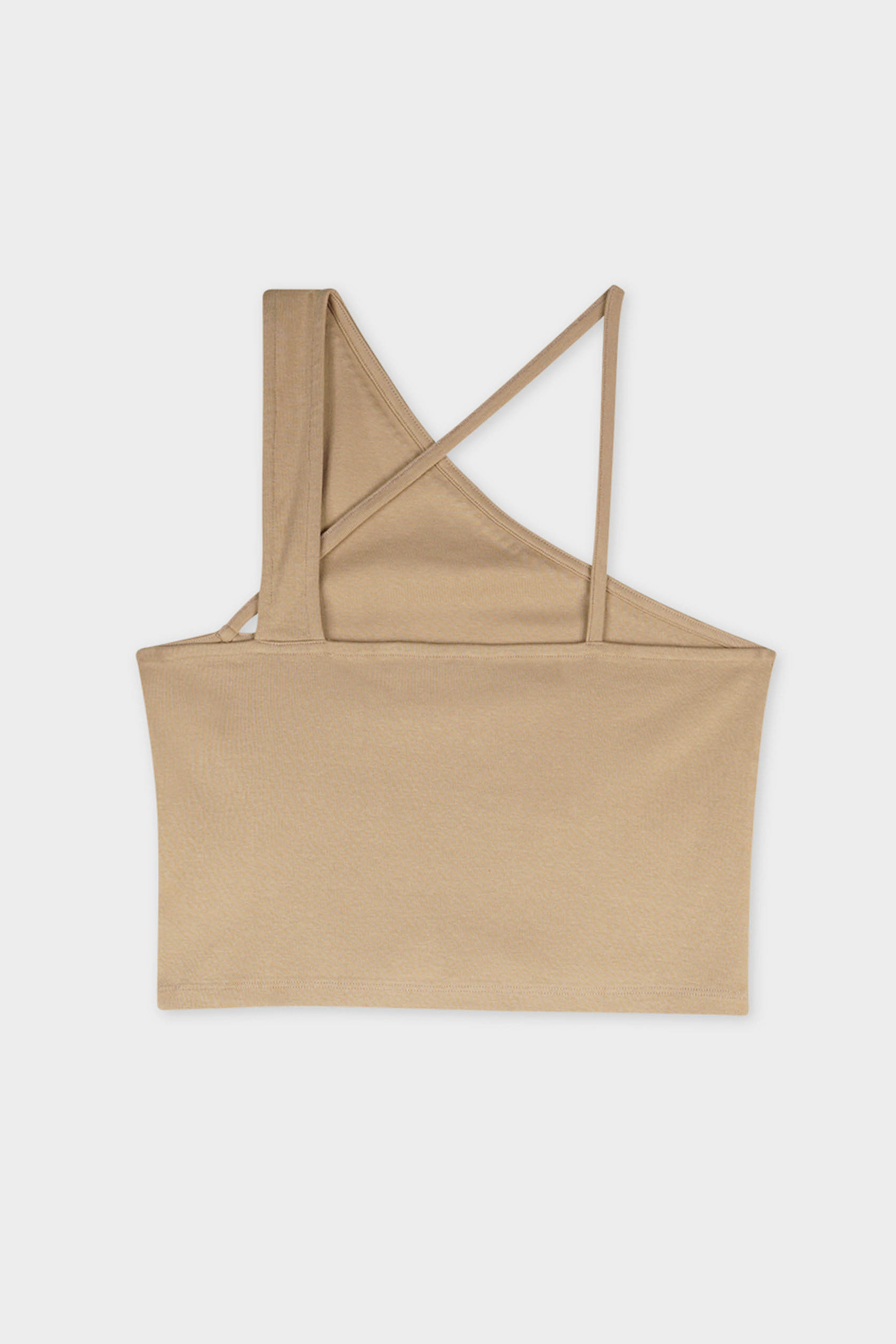 Solid ​Knitted Asymmetrical Tank Top