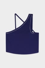 Solid ​Knitted Asymmetrical Tank Top
