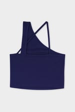 Solid ​Knitted Asymmetrical Tank Top