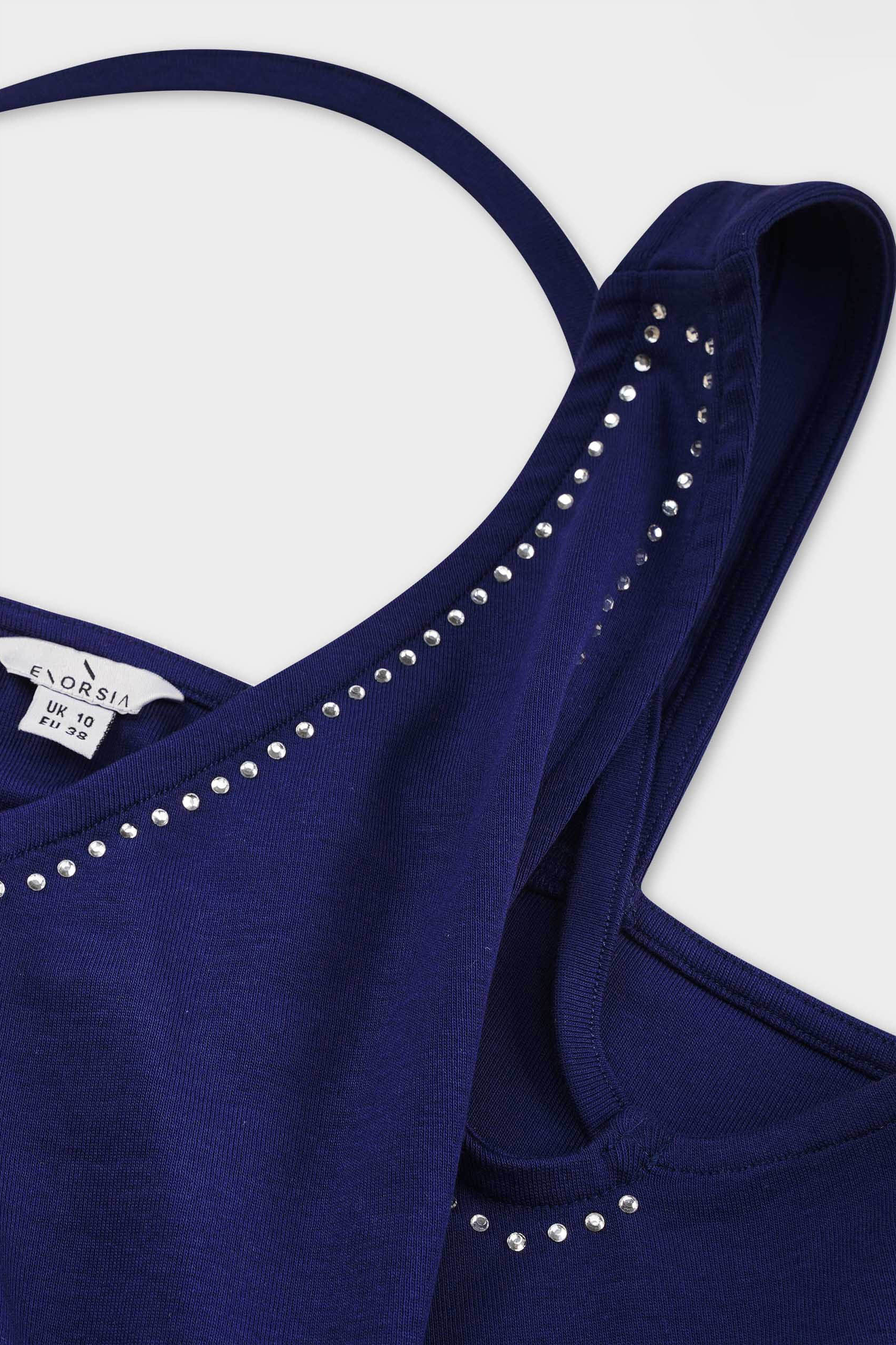 Solid ​Knitted Asymmetrical Tank Top