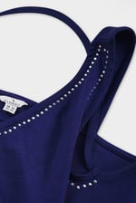 Solid ​Knitted Asymmetrical Tank Top