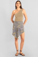 Solid ​Knitted Asymmetrical Tank Top