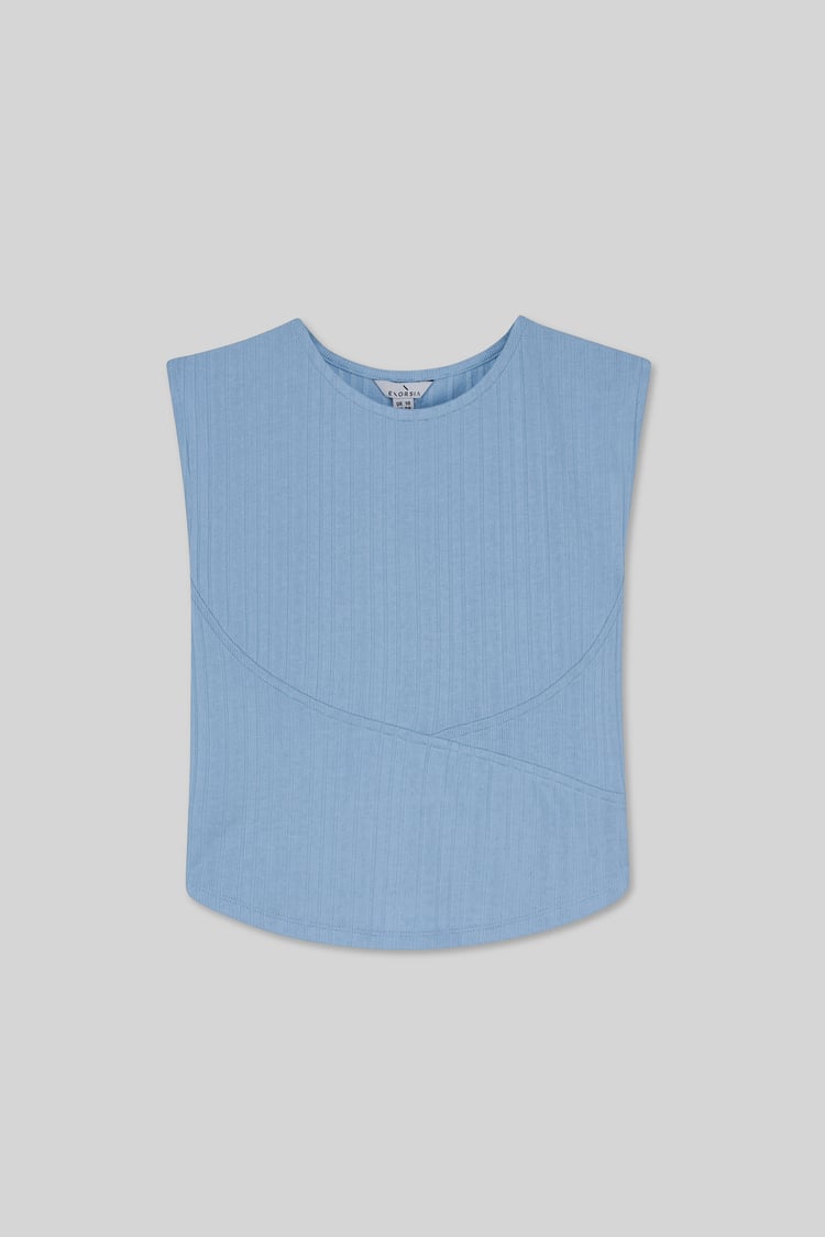 Sleeveless Curve Hem Workout Top