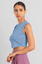 Sleeveless Curve Hem Workout Top