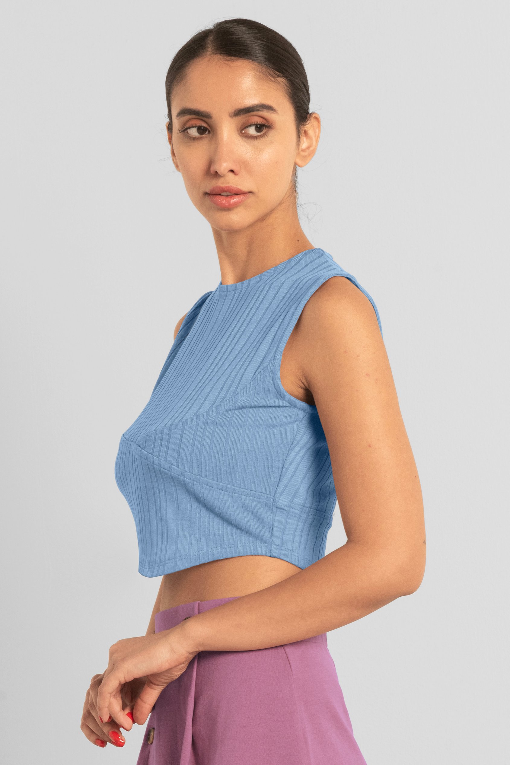Sleeveless Curve Hem Workout Top