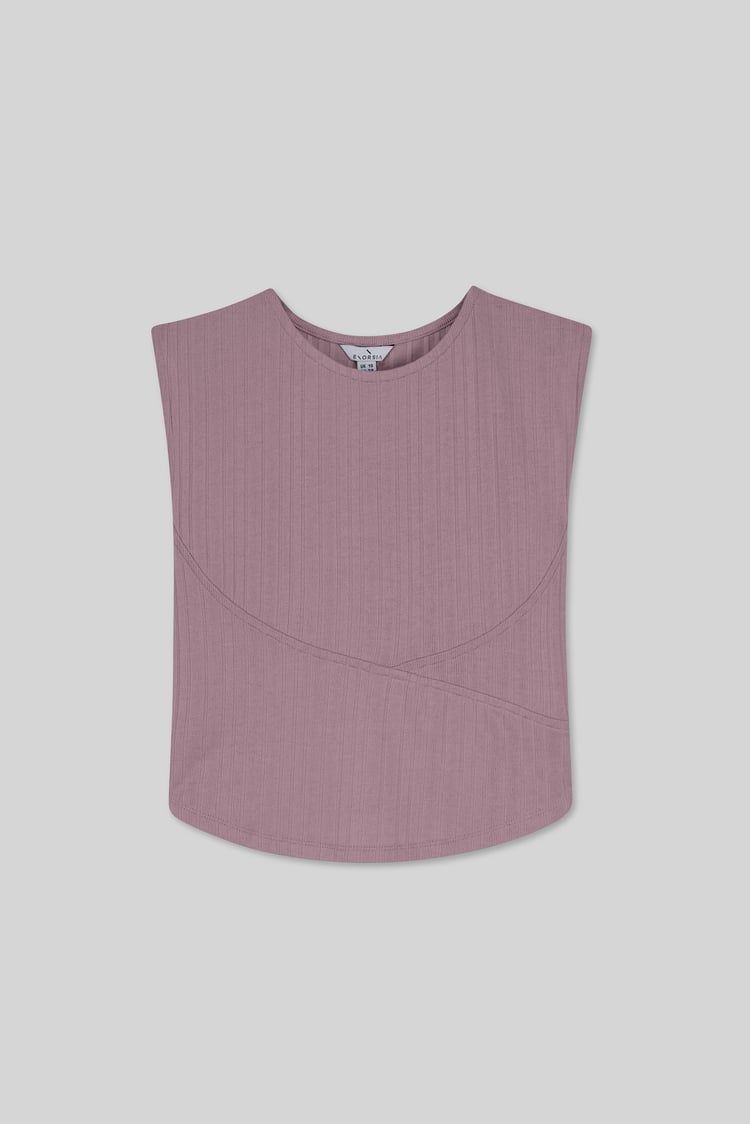 Sleeveless Curve Hem Workout Top