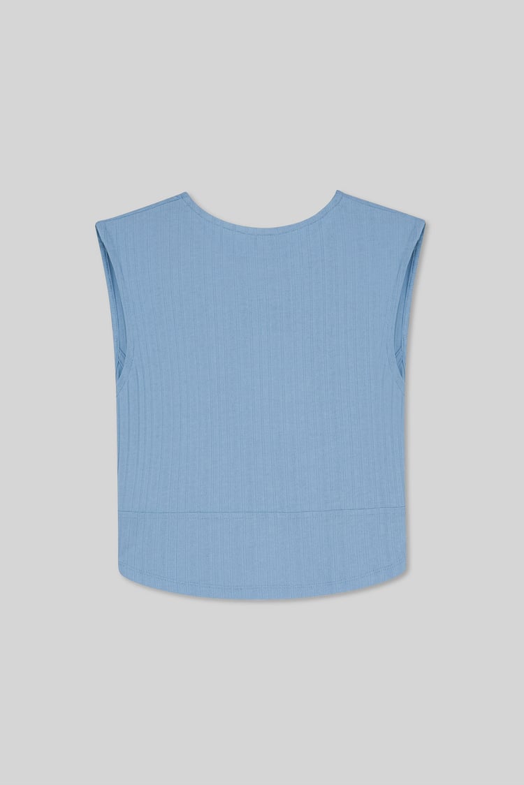 Sleeveless Curve Hem Workout Top