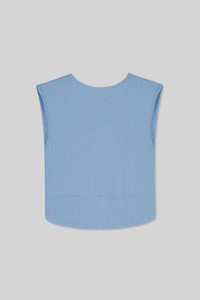 Sleeveless Curve Hem Workout Top