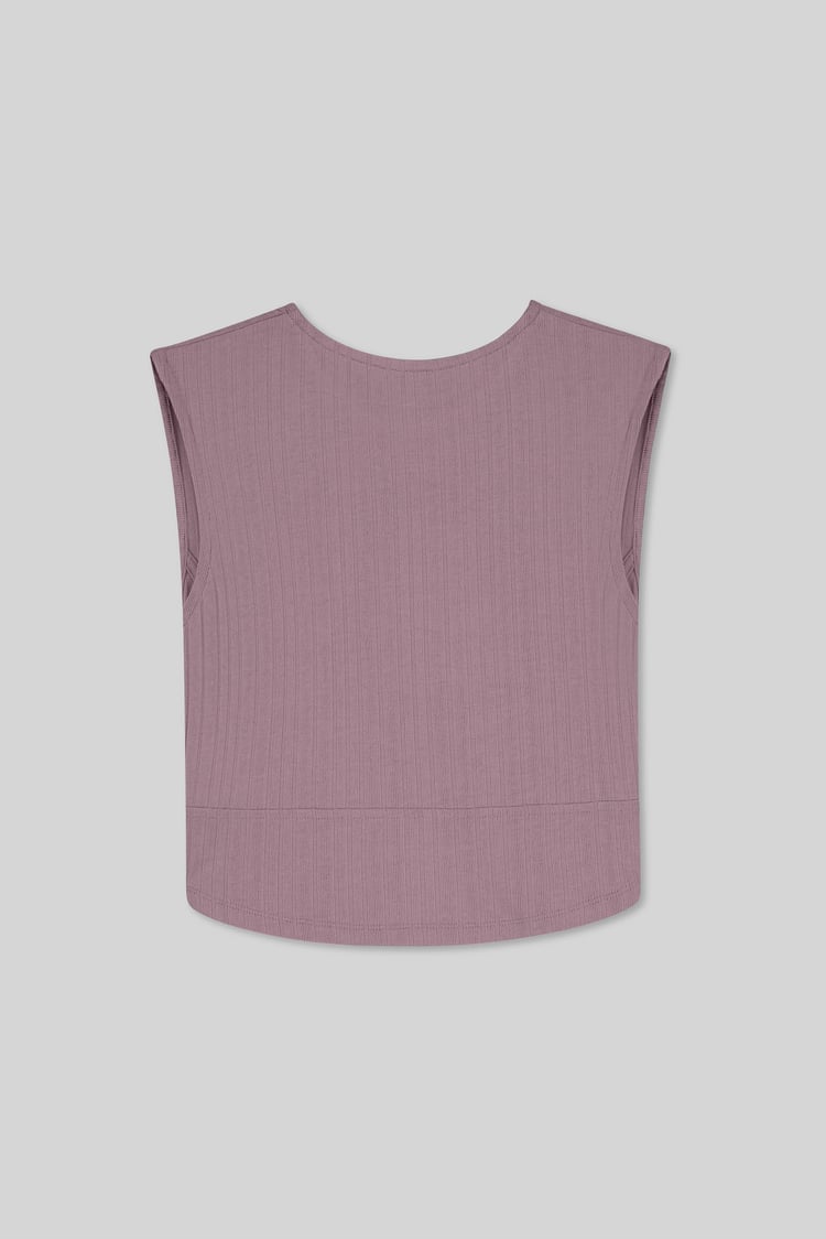 Sleeveless Curve Hem Workout Top