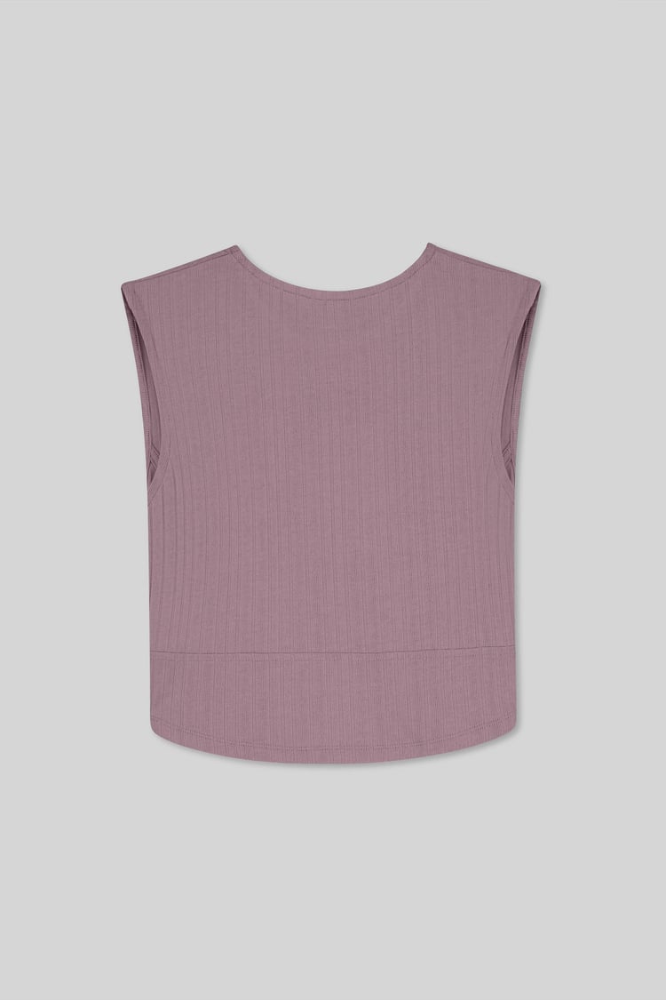 Sleeveless Curve Hem Workout Top