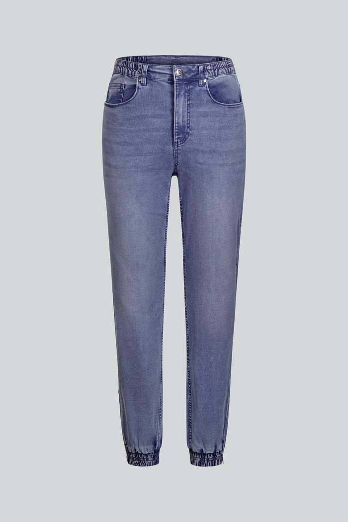 Women’s Zip-Cuff Denim Jogger Pants