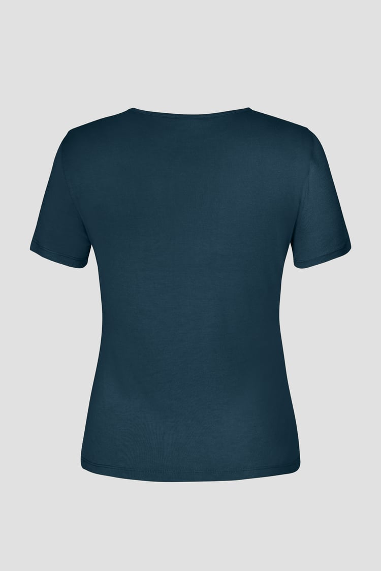 Key Hole Detail Short Sleeve Viscose Top