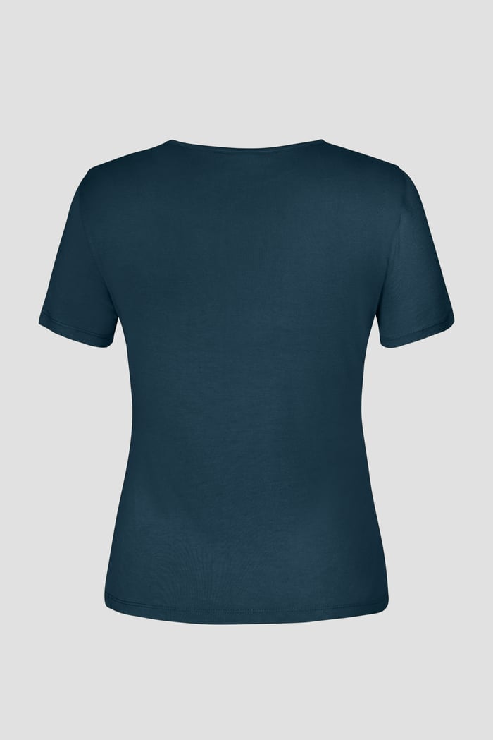 Key Hole Detail Short Sleeve Viscose Top