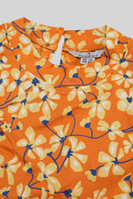 Floral Printed Smocked Hem Frill Top