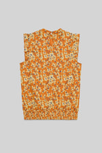 Floral Printed Smocked Hem Frill Top