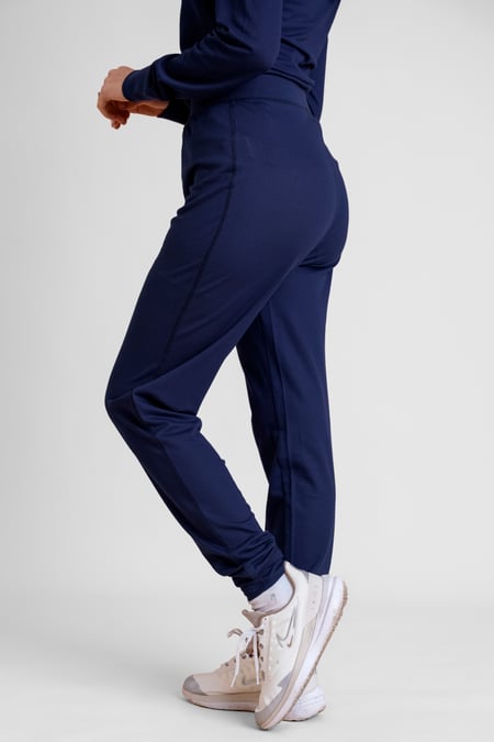Navy Soft Waffle Jersey Joggers