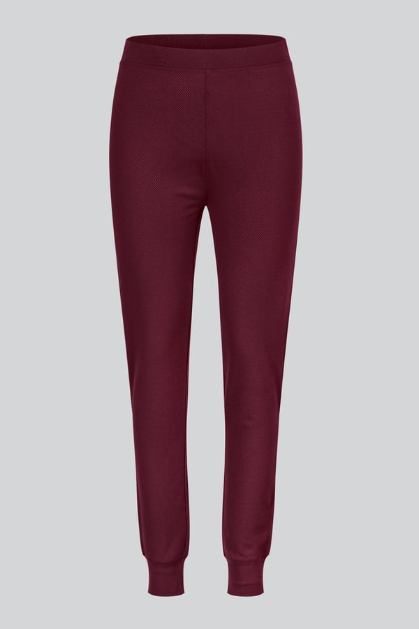 Maroon Soft Waffle Jersey Joggers
