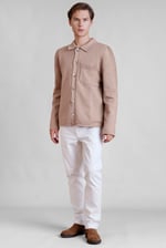 Men's Neutral Knitted Button Through Shirts