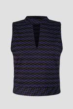 High Neck V-Cut Crop Top