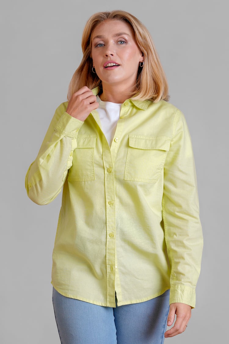 Relaxed Fit Cotton-Linen Shirt