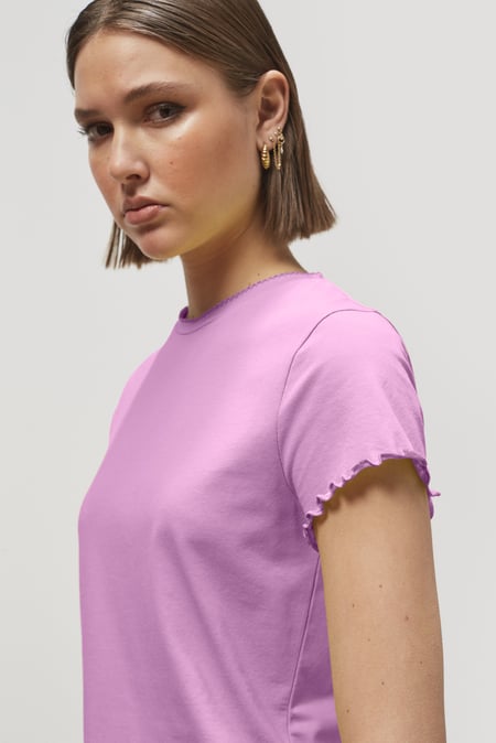 Pink Lettuce Edge T-Shirt