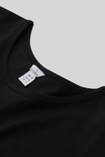 Shoulder Padded Cap-Sleeve Roll-Up T-Shirt