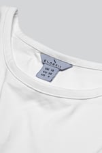 Shoulder Padded Cap-Sleeve Roll-Up T-Shirt