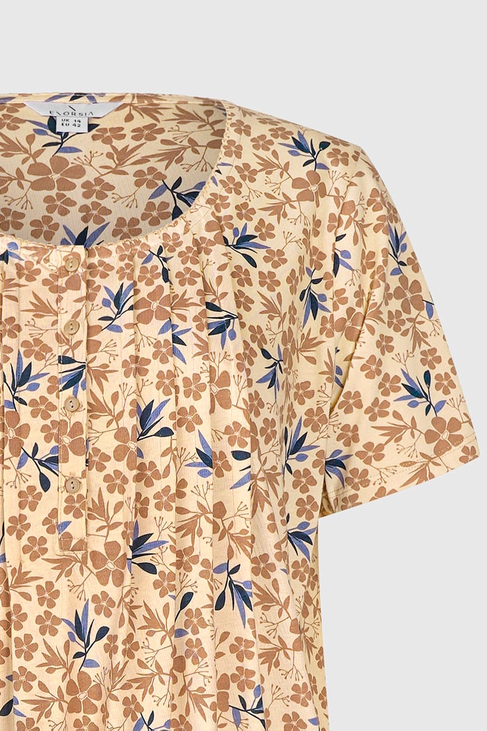 Pleated Details S/S Nightdress