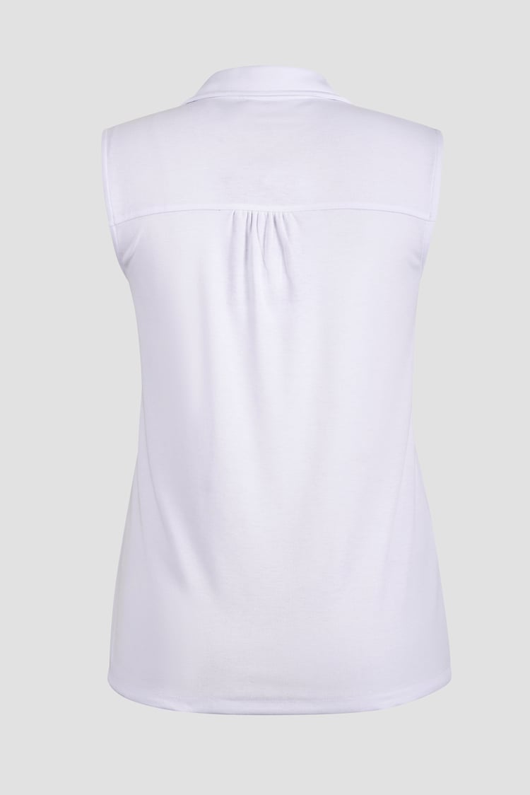 Sleeveless Printed Tie Hem Tops