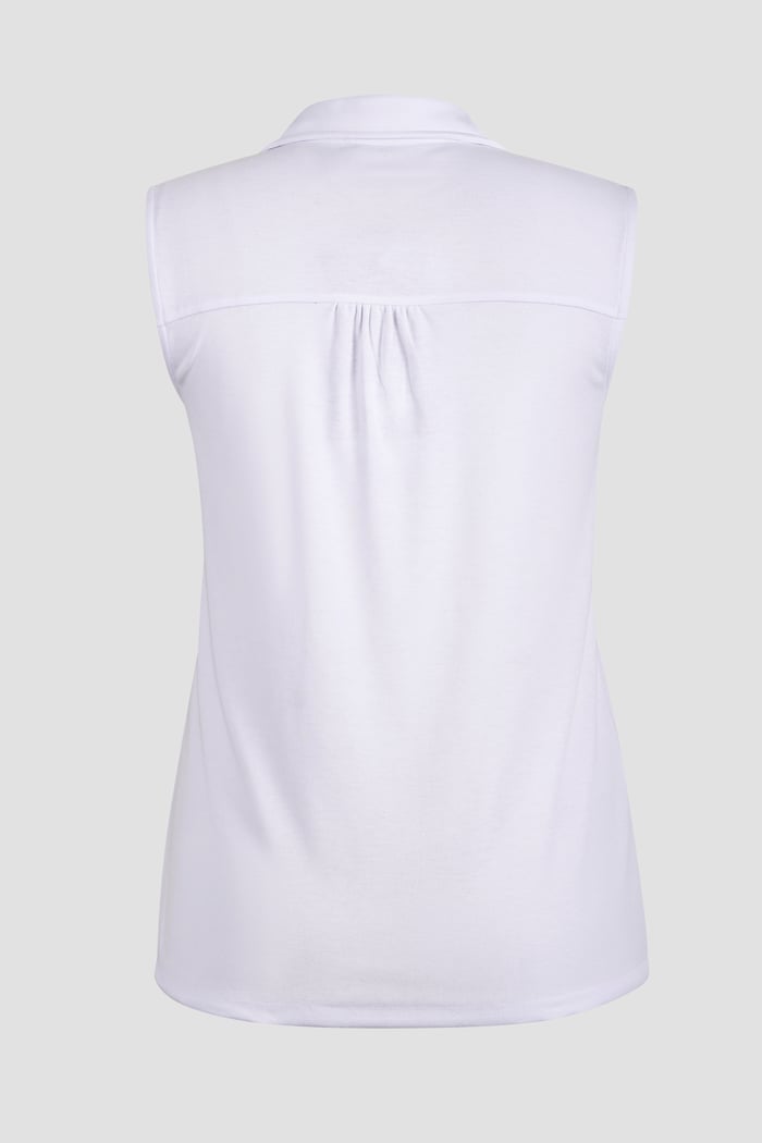 Sleeveless Printed Tie Hem Tops