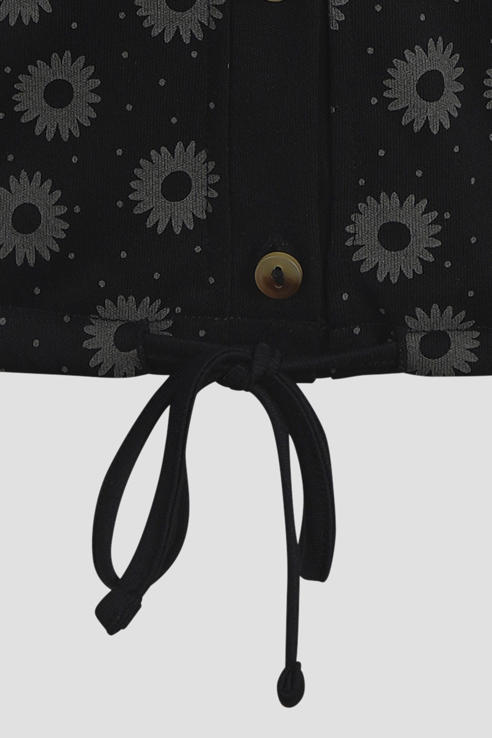 Sleeveless Printed Tie Hem Tops