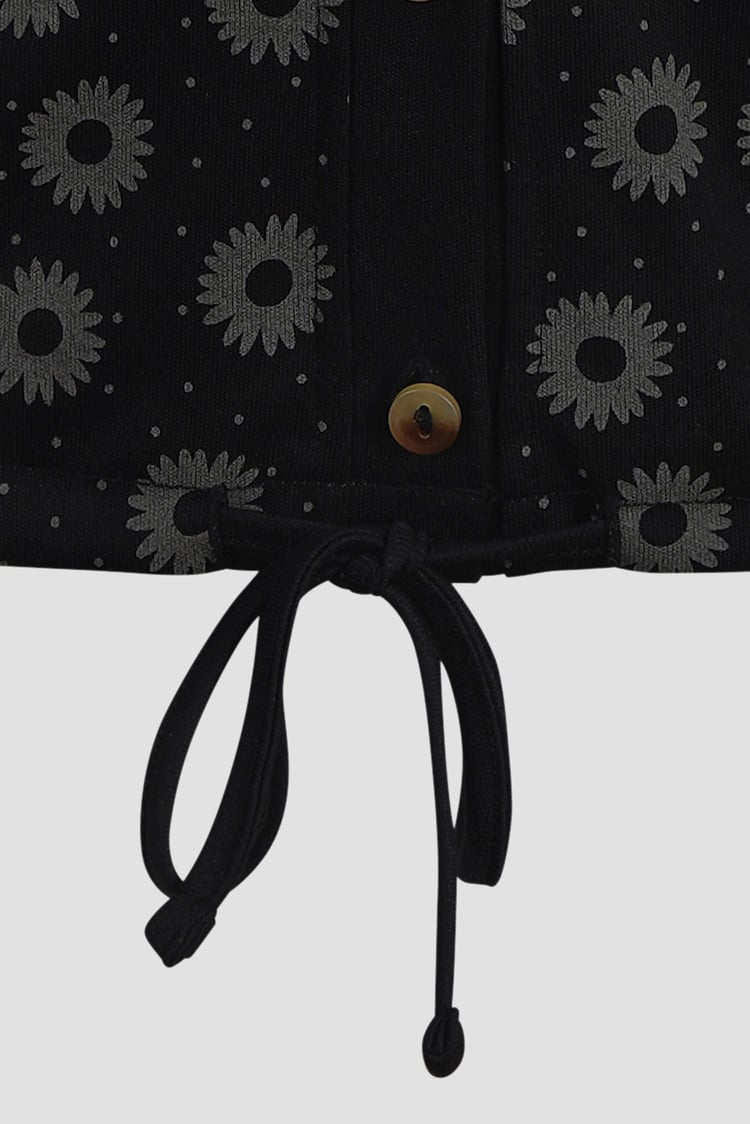 Sleeveless Printed Tie Hem Tops