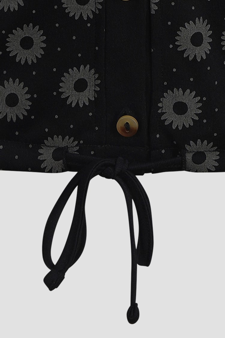 Sleeveless Printed Tie Hem Tops