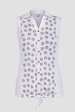 Sleeveless Printed Tie Hem Tops