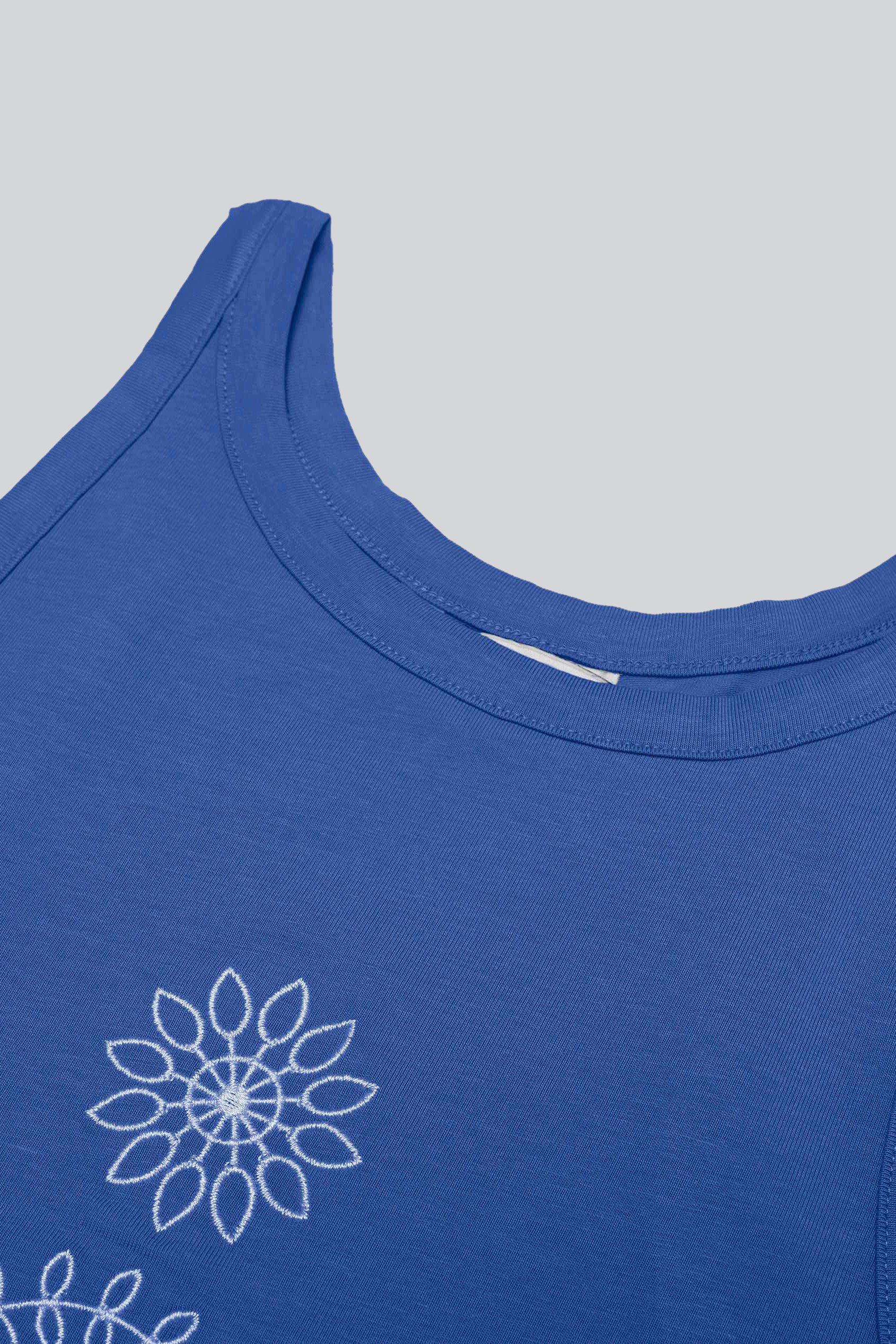 Motif Embroidered Tank Top