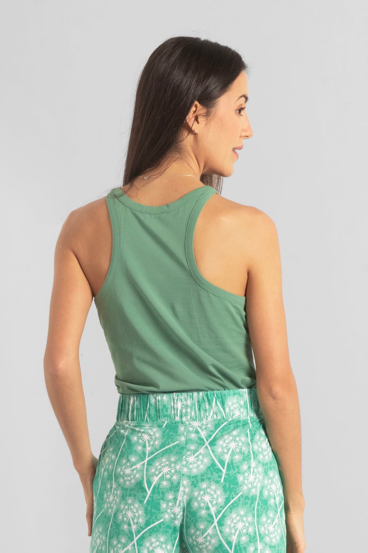 Motif Embroidered Tank Top