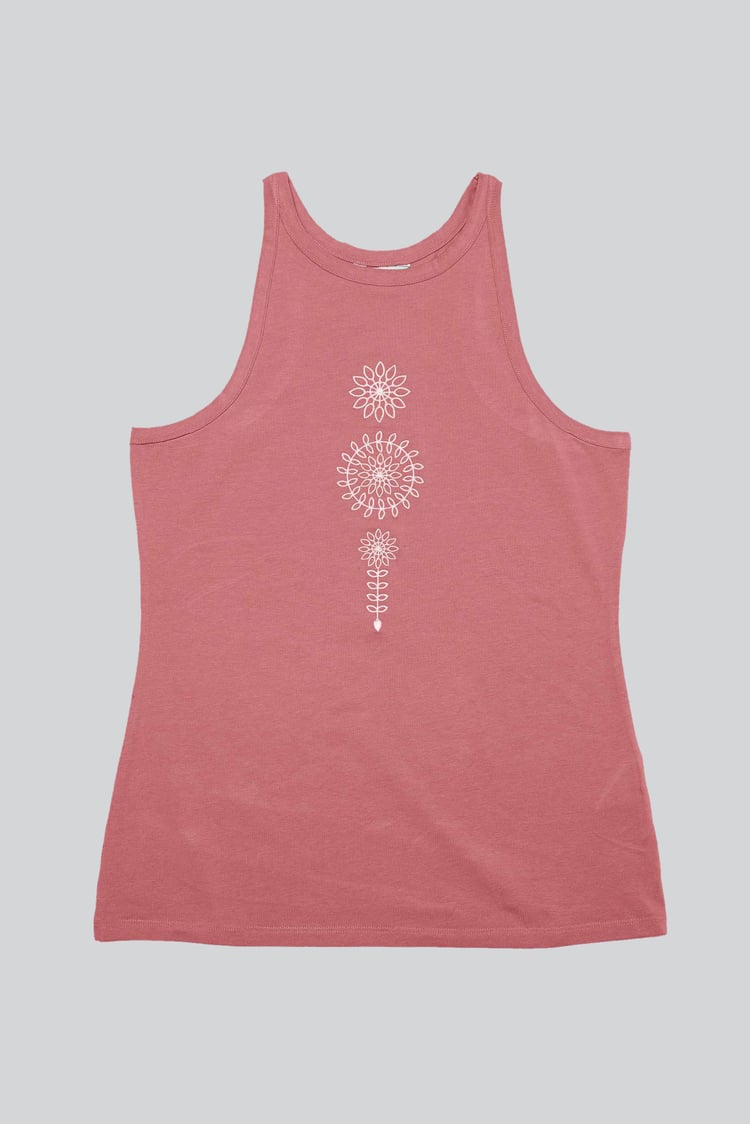 Motif Embroidered Tank Top