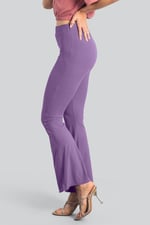 Women's Supper Stretch Zip Details Flare Leggings