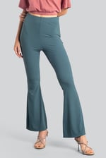 Women's Supper Stretch Zip Details Flare Leggings