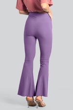 Women's Supper Stretch Zip Details Flare Leggings