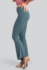 Women's Supper Stretch Zip Details Flare Leggings