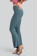 Women's Supper Stretch Zip Details Flare Leggings