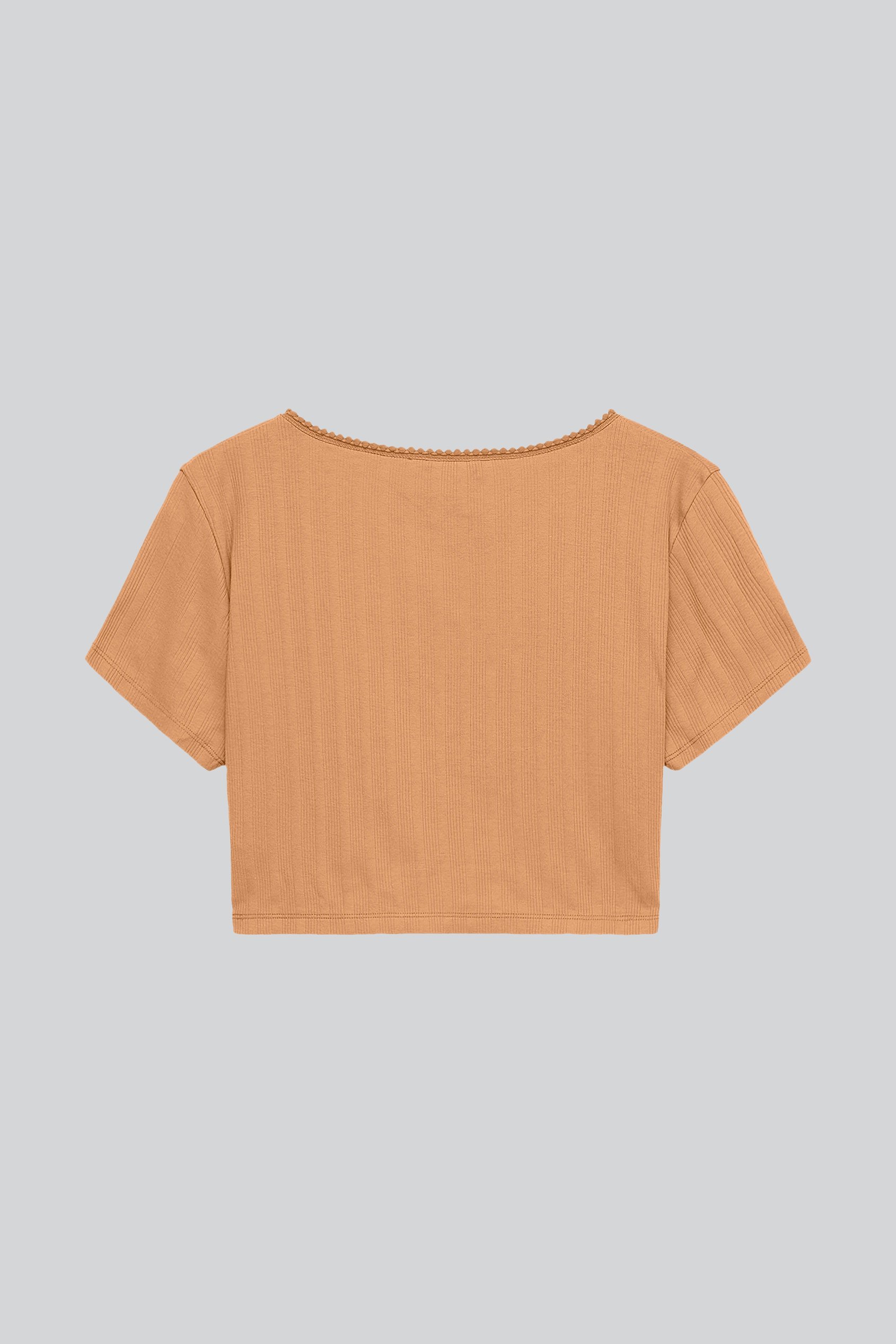 Snap Button Details Crop Tank Top