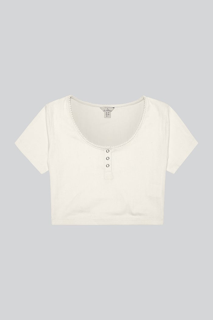 Snap Button Details Crop Tank Top